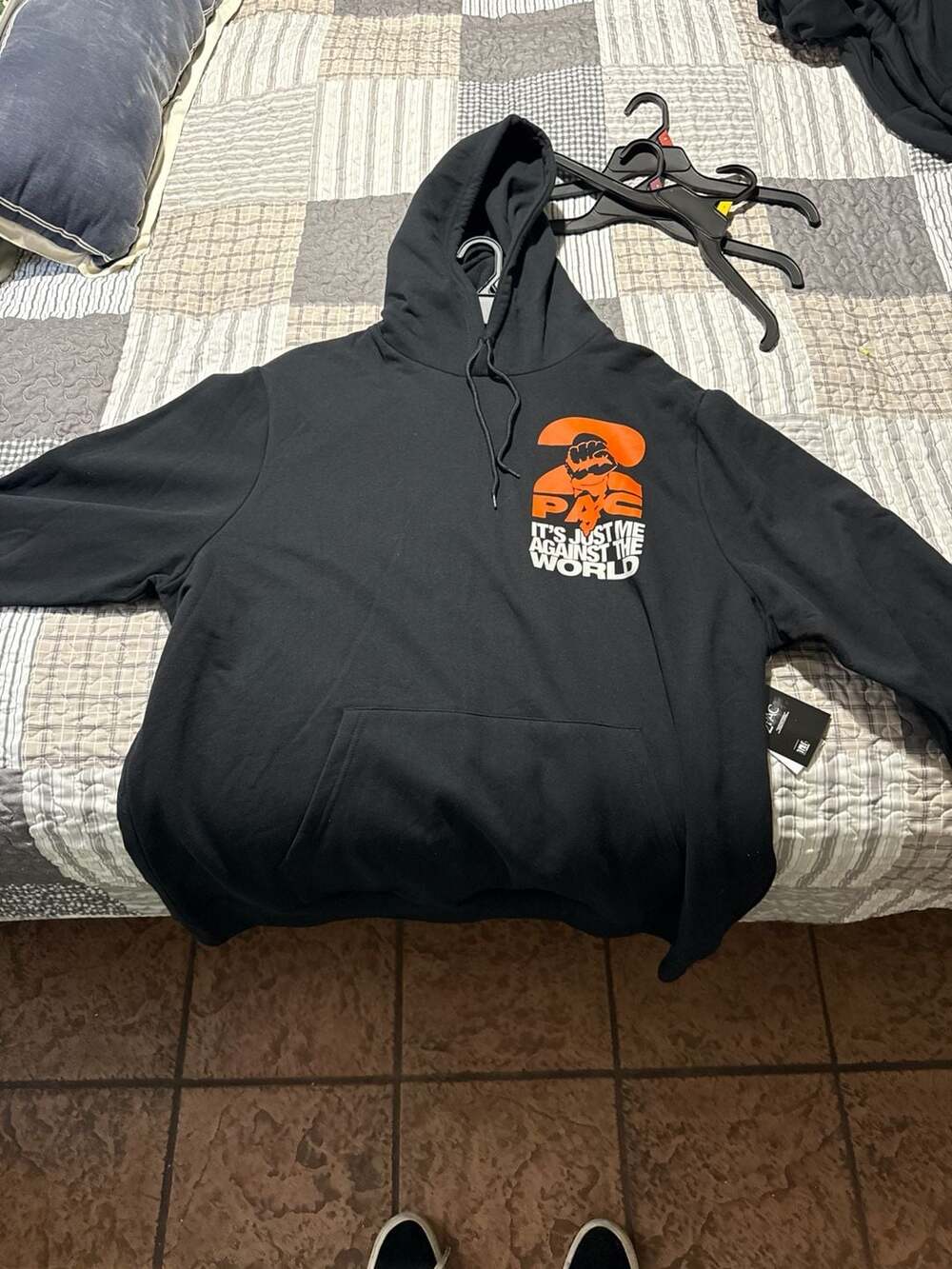 2Pac Men's It's Just Me Against The World Front and Back Graphic Hoodie - 2XL